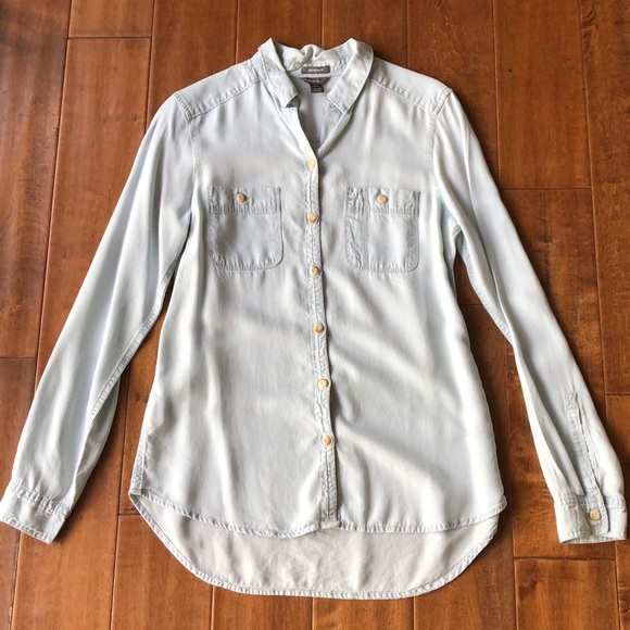 Eddie Bauer Tops - Eddie Bauer “Boyfriend Fit” Tencel Shirt, NWOT